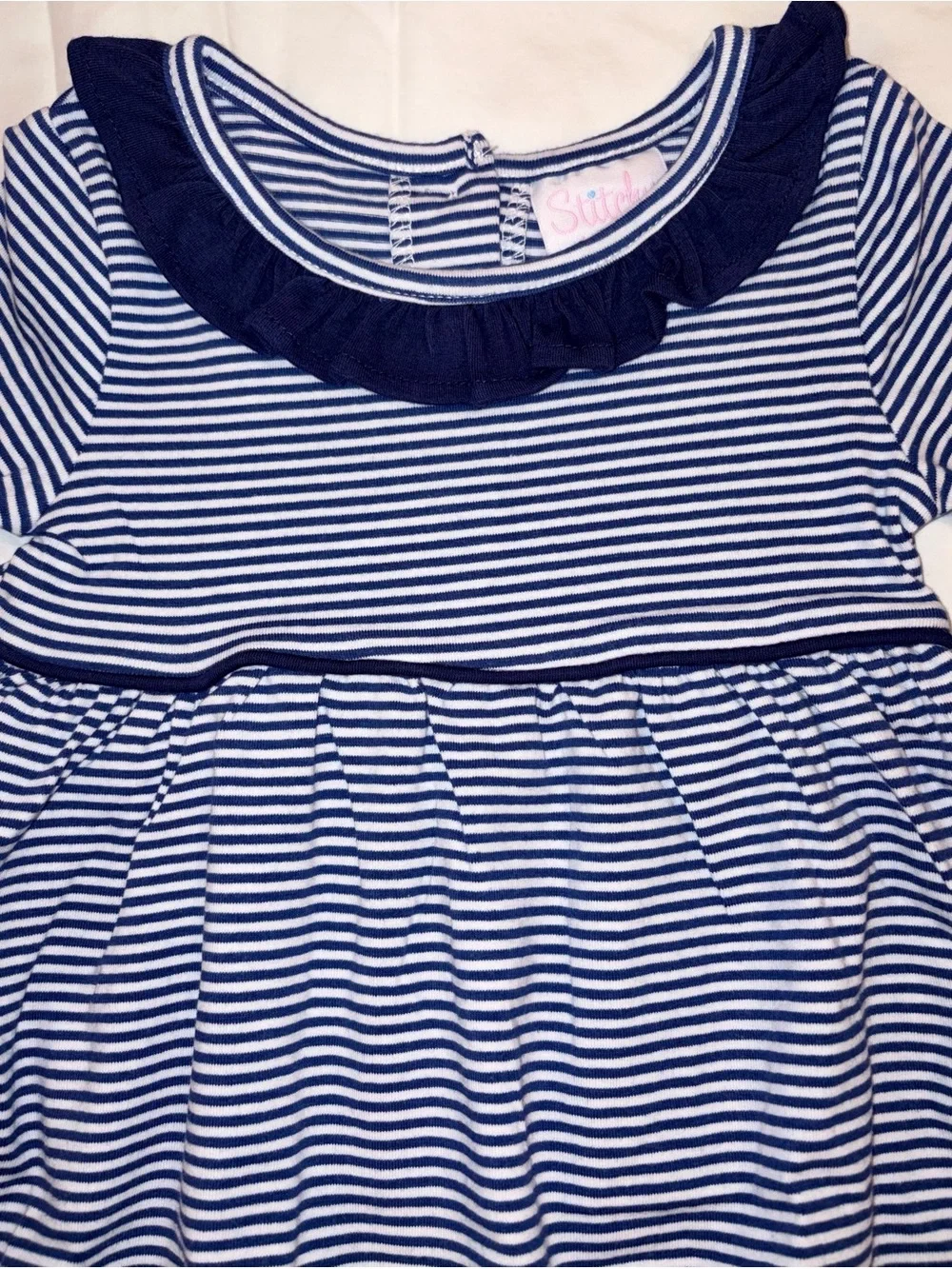 Stitchy Fish Berkeley  long sleeve navy diaper set sz 12 months NWT